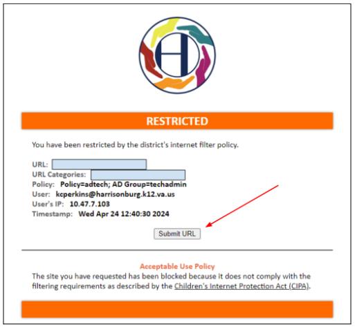 Submit URL